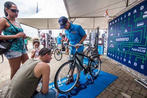 Estande da Shimano em Sorocaba / Foto: Maximiliano Blanco / Shimano